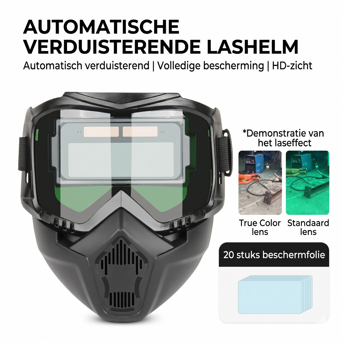 🌞Fris De Lente In Met 52% Korting!🛡️Revolutionair 2-in-1 Automatisch Verduisterend Lasmasker - Afneembare Lasbril met True Color - Tactisch & Veilig Design - Voor Precisie Lassen