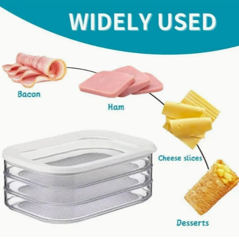 3 Layer Reusable Food Storage Containers with Lid Clear Fridge Crisper