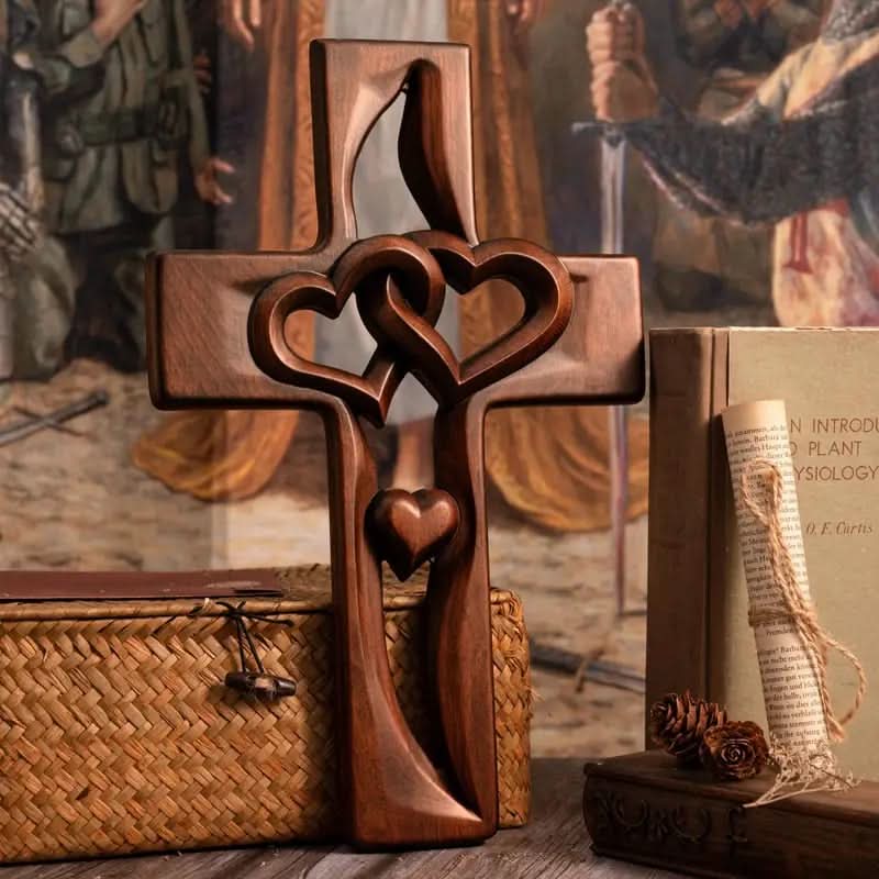 š„UITVERKOOP 49% UITš„Intertwined Hearts Houten Kruisā„