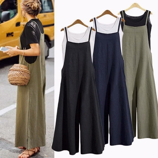Mouwloze oversized casual jumpsuit voor dames