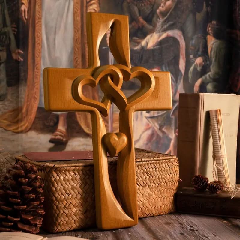 š„UITVERKOOP 49% UITš„Intertwined Hearts Houten Kruisā„