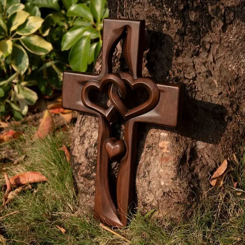 š„UITVERKOOP 49% UITš„Intertwined Hearts Houten Kruisā„