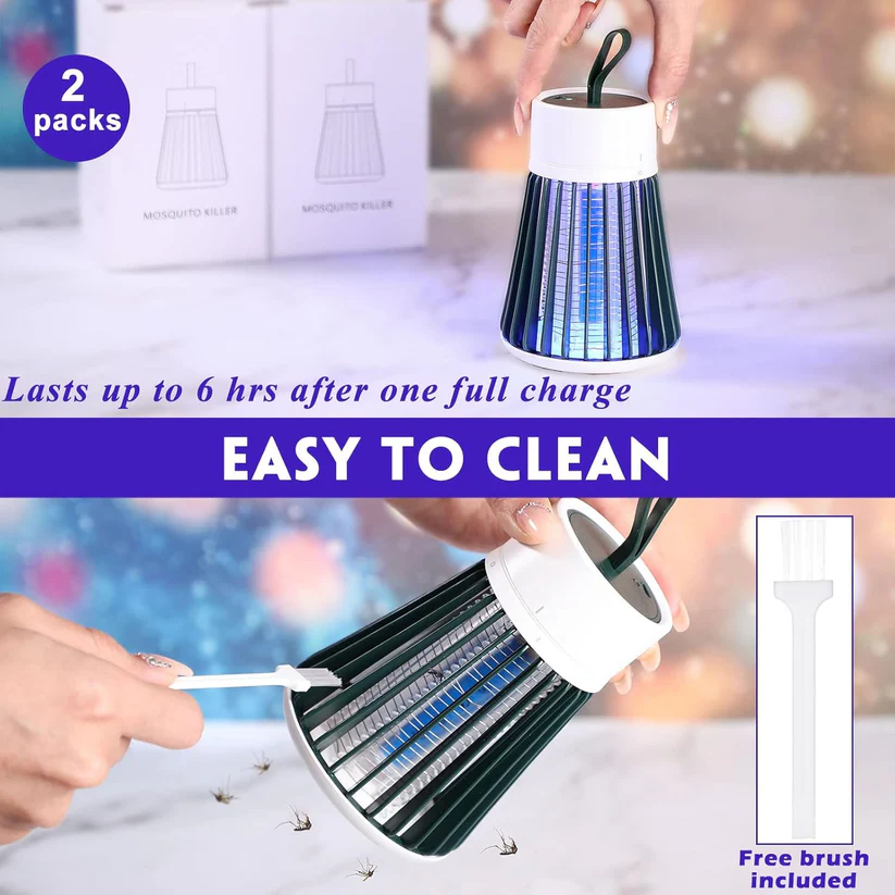 USB Elektrische Muggen Doder Lamp - UV Licht Insecten Val & Stille Bug Zapper voor Thuis