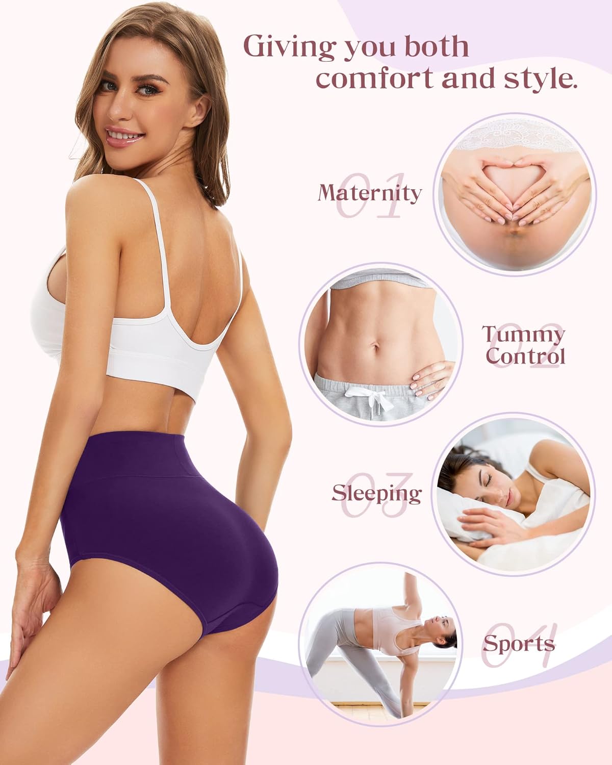 🎁Koop 1 Krijg 5 Pakjes✨Meer dan Grote Heup Opheffende Katoenen Slipjes voor Vrouwen