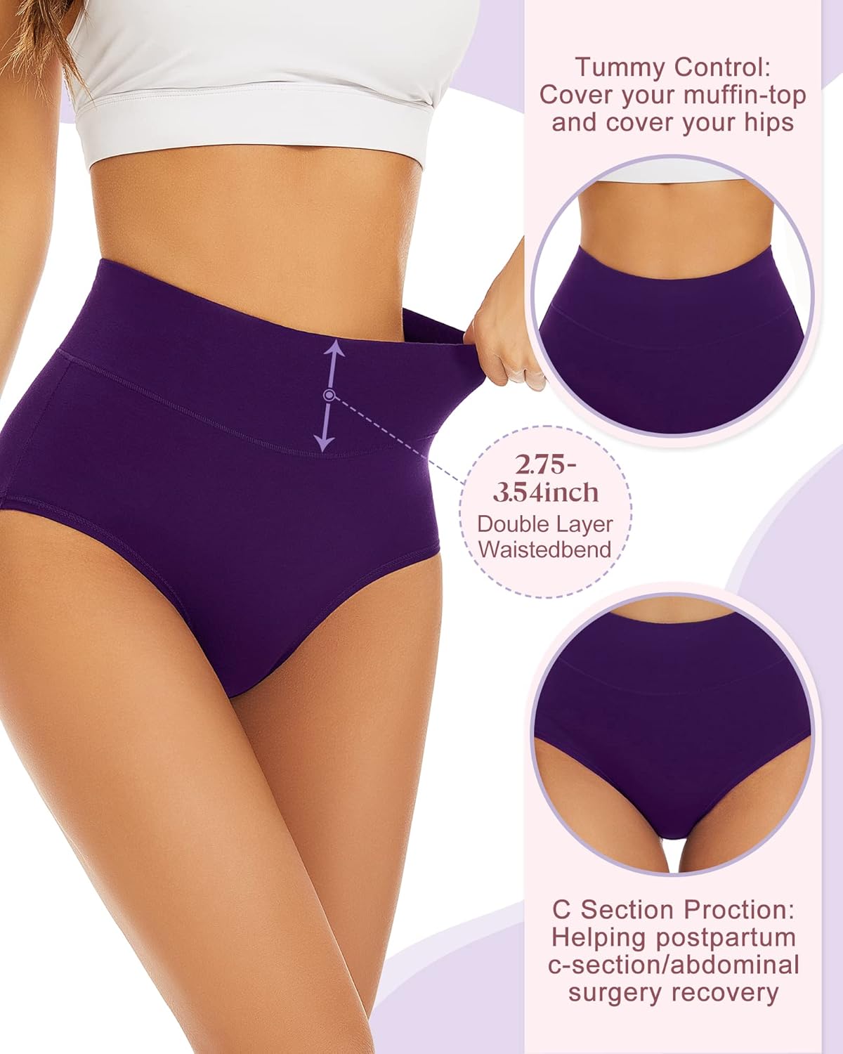 🎁Koop 1 Krijg 5 Pakjes✨Meer dan Grote Heup Opheffende Katoenen Slipjes voor Vrouwen