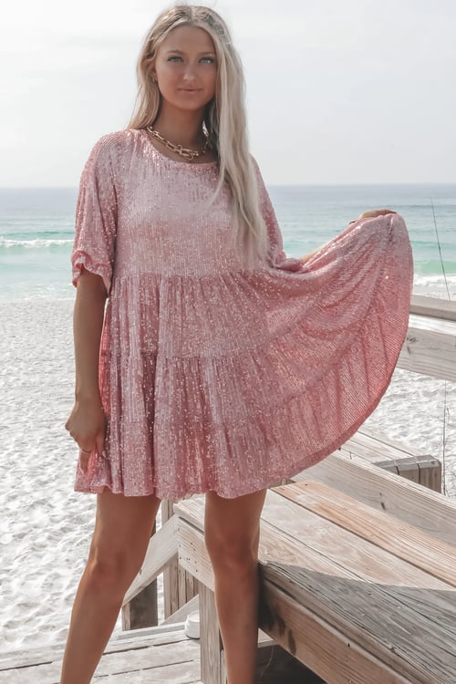 Zomerse Casual Pailletten Feestjurk