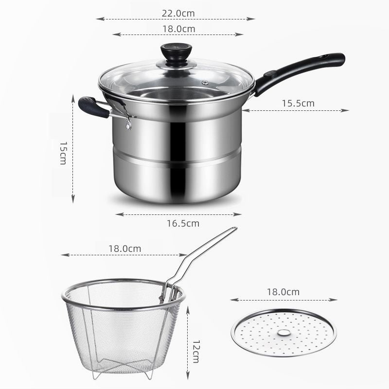 Multifunctionele stalen stalen steelpan