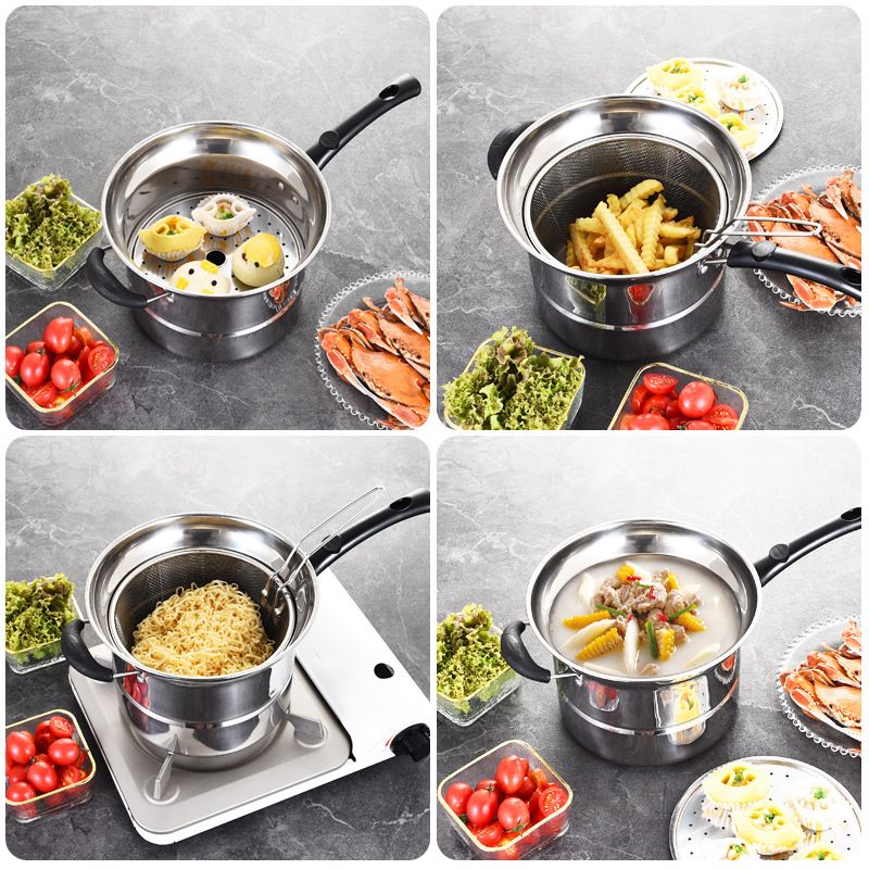 Multifunctionele stalen stalen steelpan