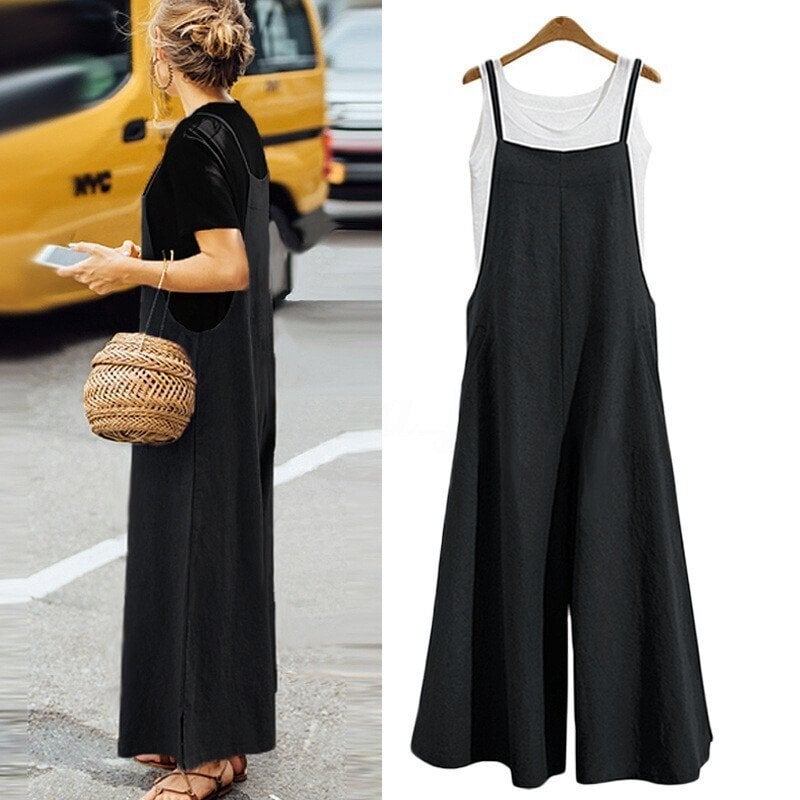 Mouwloze oversized casual jumpsuit voor dames