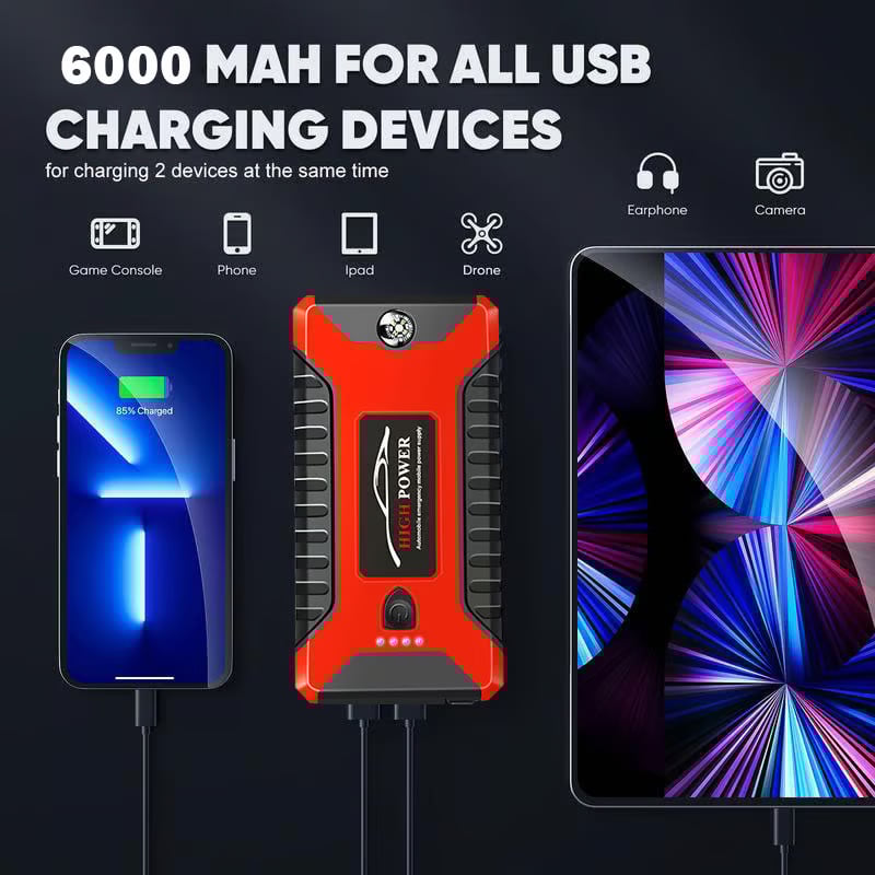 š„Laatste dag speciale aanbieding 50% KORTINGā”Jump Starter 3000A Peak Jump Starter Accu