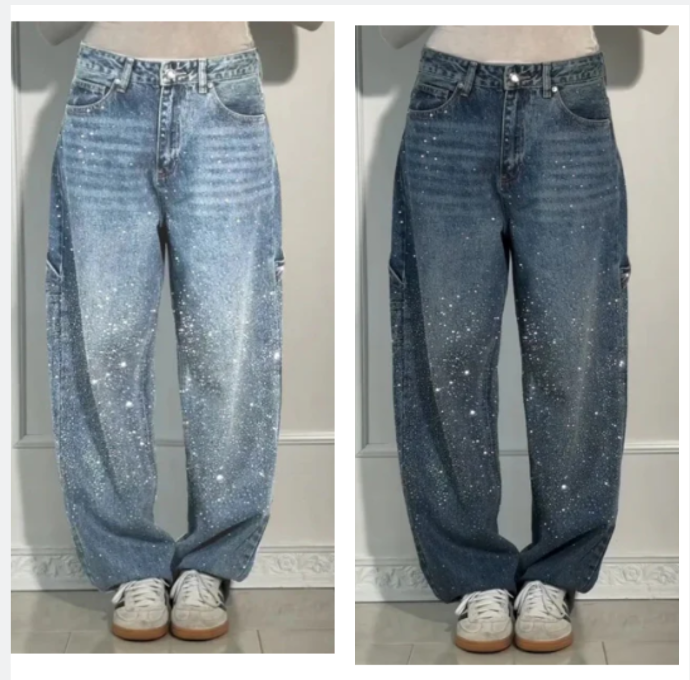 🌟Damesjeans met losse strass