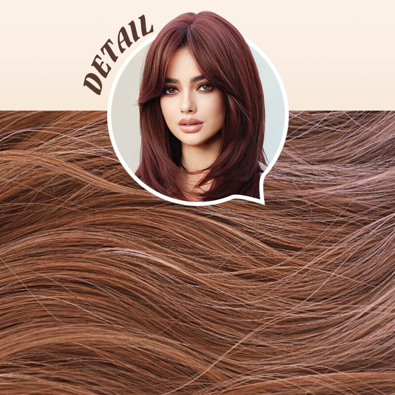 💕HOT SALE💕48%OFF✨Wig long hair Layered bangs wigs
