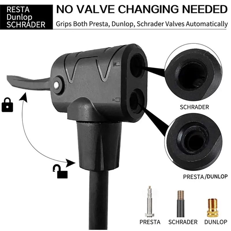 ✨Bicycle Air Pump with Pressure Gauge