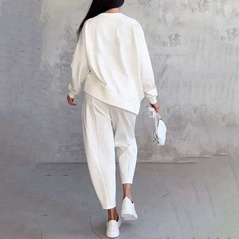 Top met lange mouwen en ronde hals & Broek 2-delige set