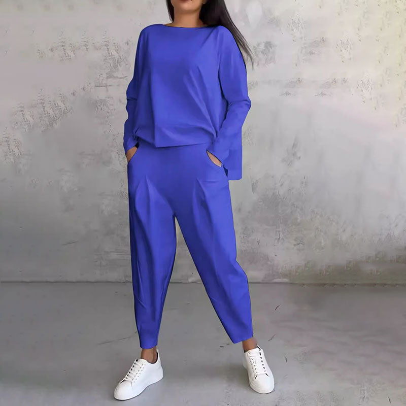Top met lange mouwen en ronde hals & Broek 2-delige set