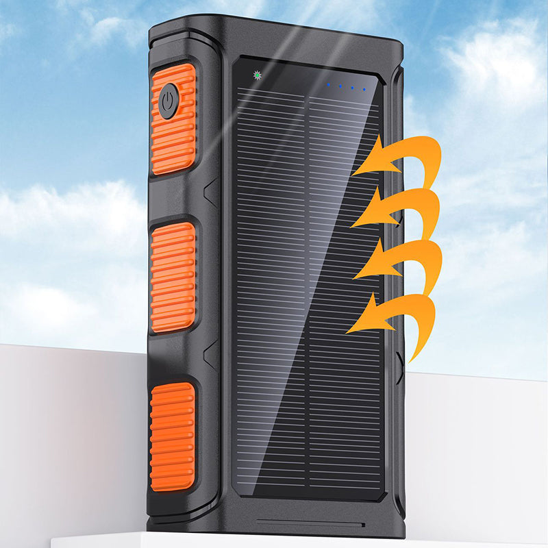 (🔥Fri leverans🔥)Portable Solar Power Bank with Built-In Cables