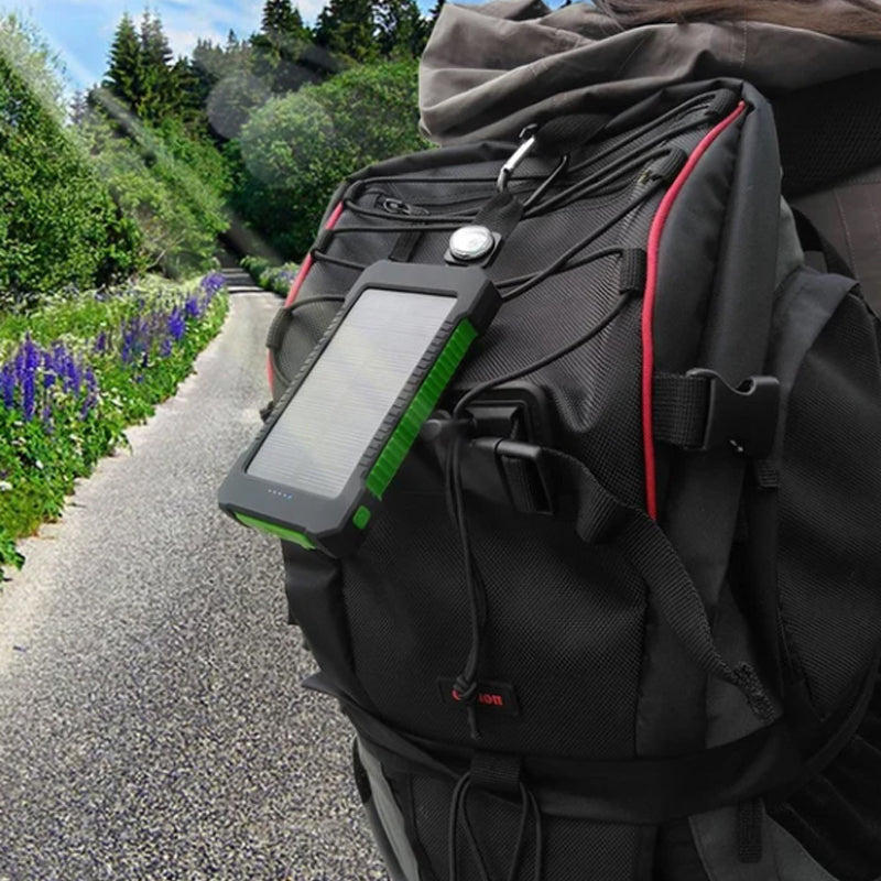 (🔥Fri leverans🔥)Portable Solar Power Bank with Built-In Cables