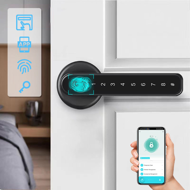 Gratis verzendingš„ Vingerafdruk Smart Door Lock Handle met Bluetooth APP controle