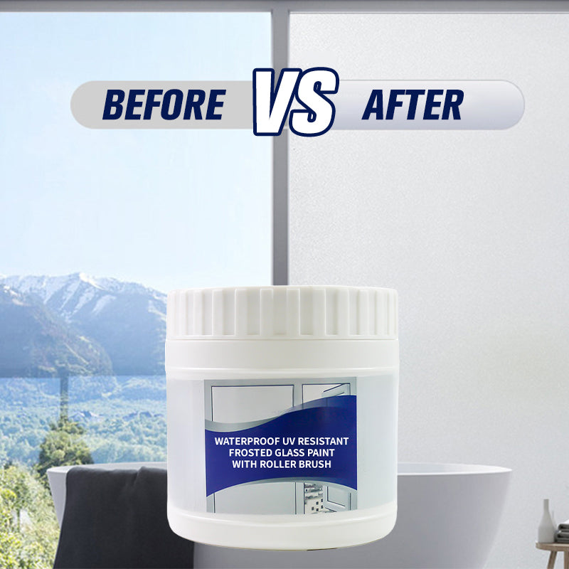 Waterproof UV Resistant Frosted Glass Paint with Roller Brush