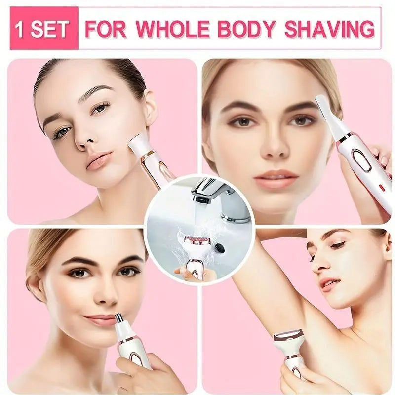 4-in-1 Elektrische Draadloze Dames Lichaamshaar Scheermachine