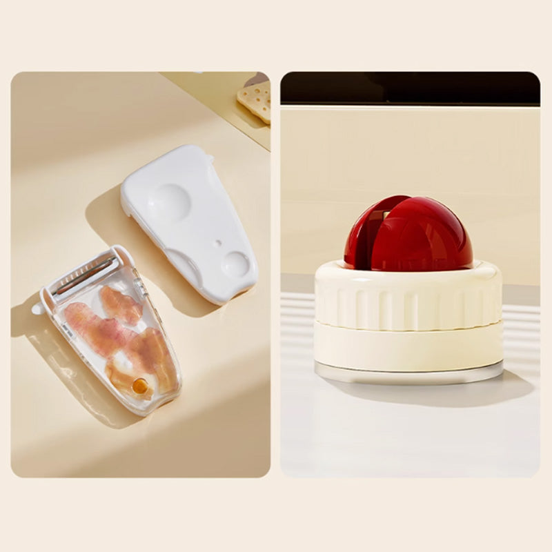 Cheese Shaped Peeler with Built-In Container