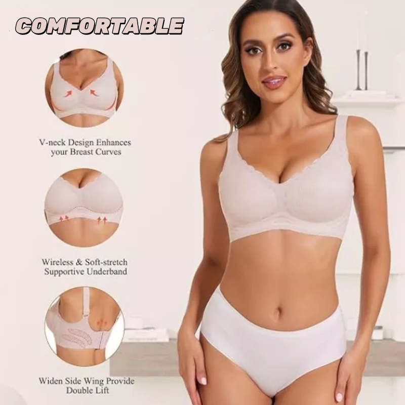 5 PCS Easy-Wear Sexy Beha met Plooien voor Vrouwen