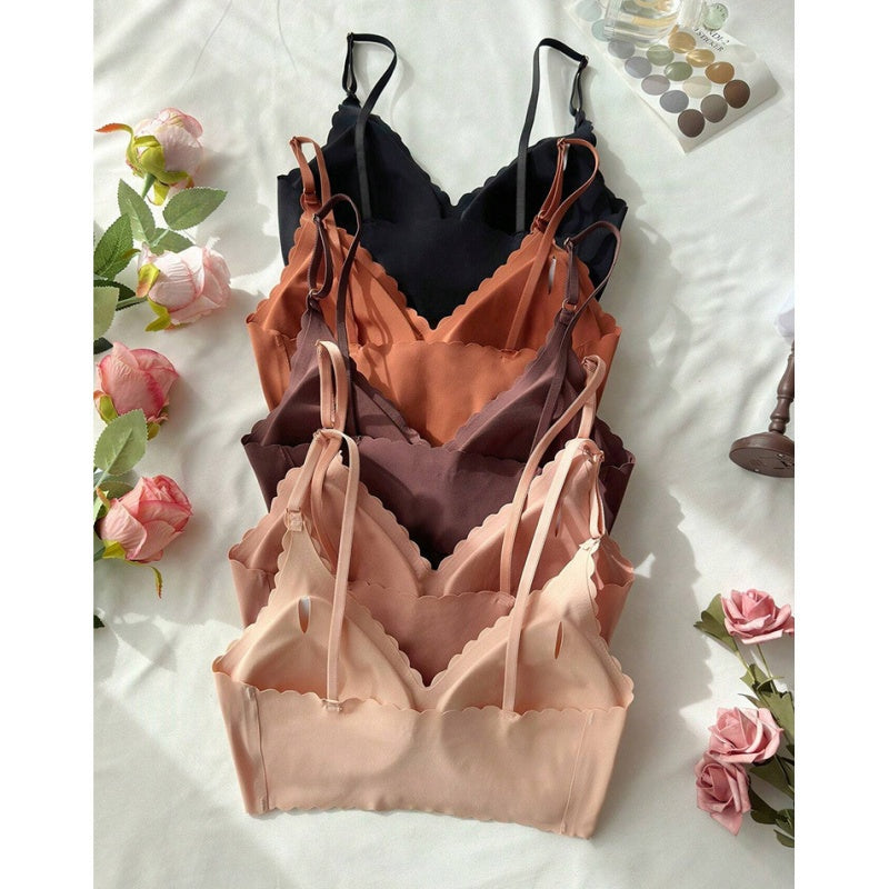 5 PCS Easy-Wear Sexy Beha met Plooien voor Vrouwen