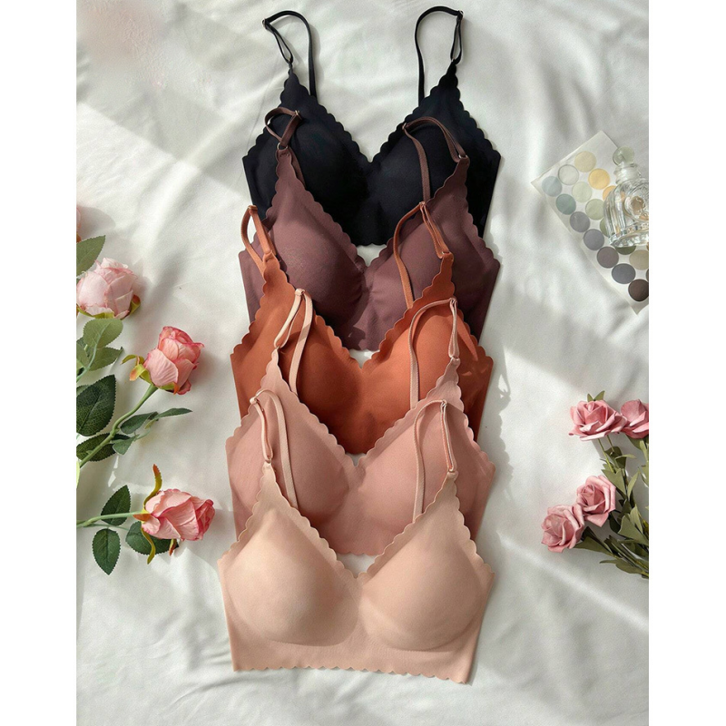 5 PCS Easy-Wear Sexy Beha met Plooien voor Vrouwen