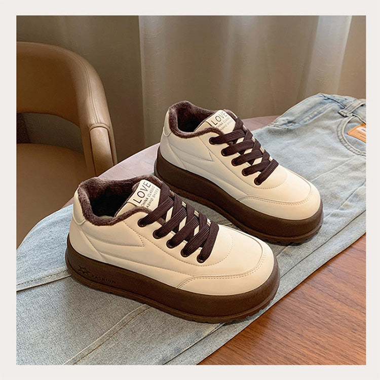 Warme lässige Damenschuhe mit Plateau