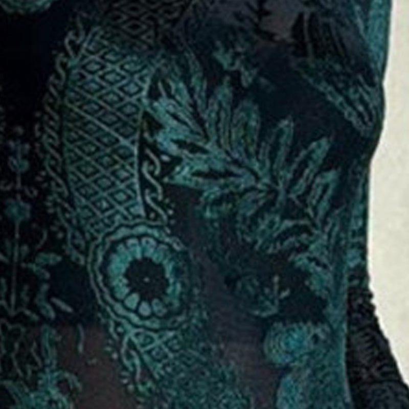 Women's Embroidered Bodysuit Long Sleeve Top