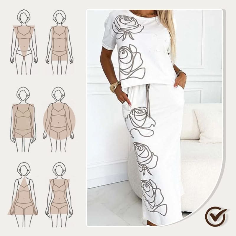 Casual T-shirt met bloemen en bustier voor dames