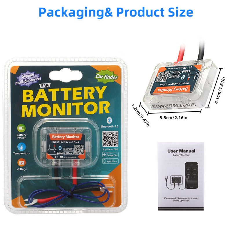 BM6 12V Wireless Bluetooth Car Battery Monitoring Tester
