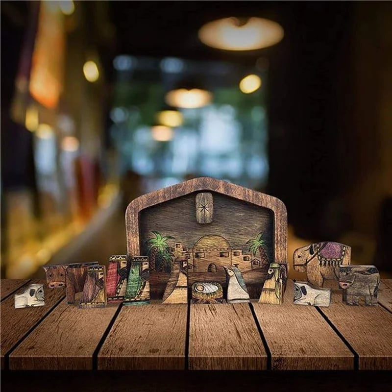 🎁 🔥Wooden Nativity Puzzle Set