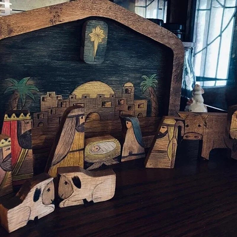 🎁 🔥Wooden Nativity Puzzle Set