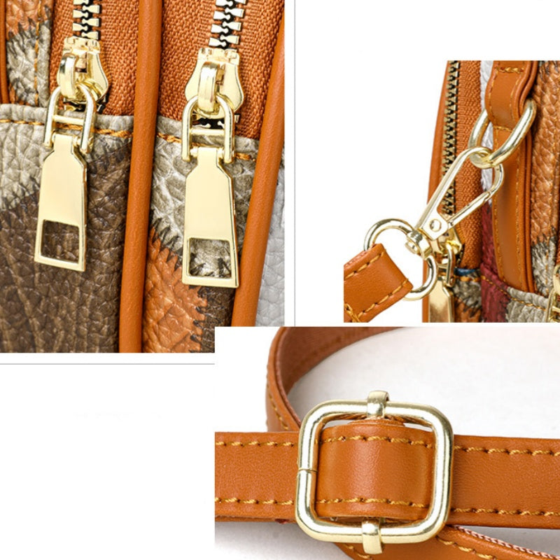 Vrouwen Vintage Crossbodytas met Geometrisch Patroon