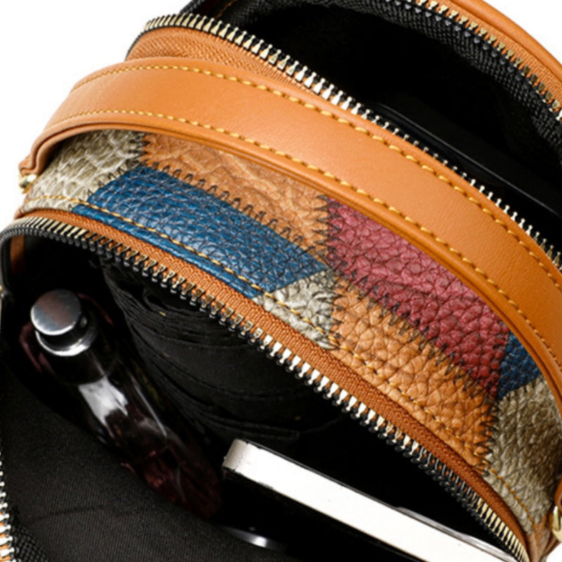 Vrouwen Vintage Crossbodytas met Geometrisch Patroon