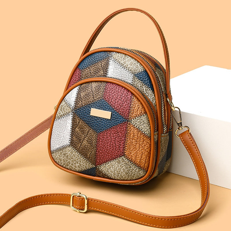 Vrouwen Vintage Crossbodytas met Geometrisch Patroon