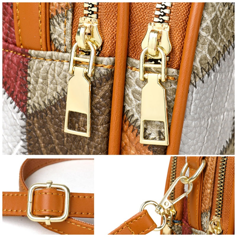 Vrouwen Vintage Crossbodytas met Geometrisch Patroon