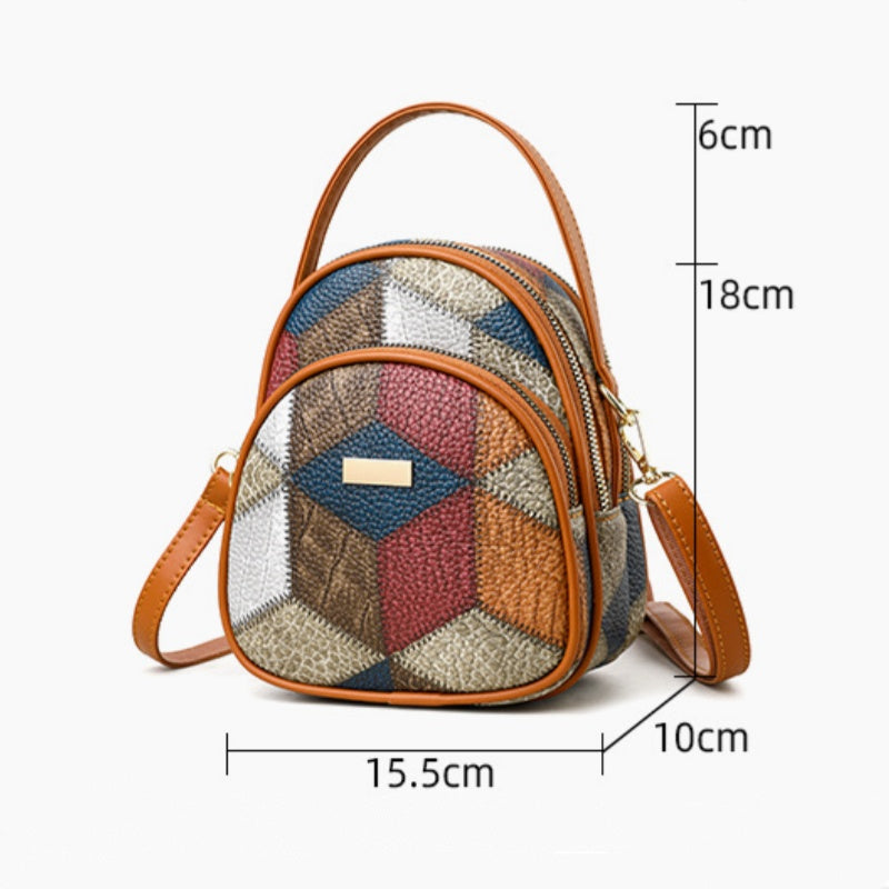 Vrouwen Vintage Crossbodytas met Geometrisch Patroon