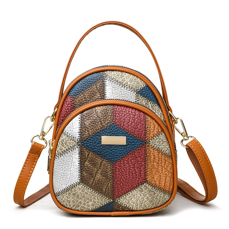 Vrouwen Vintage Crossbodytas met Geometrisch Patroon