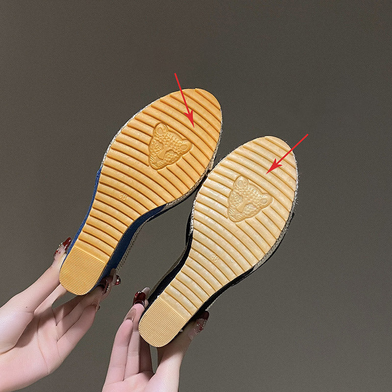 Women's Floral Open Toe Slip-On Sandals