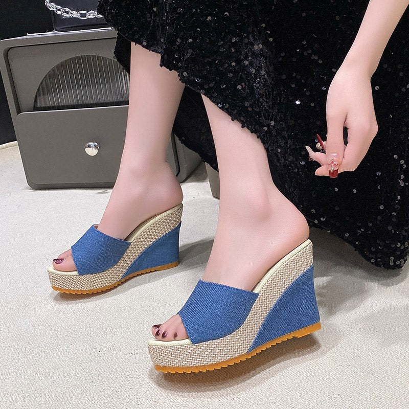 Women's Floral Open Toe Slip-On Sandals
