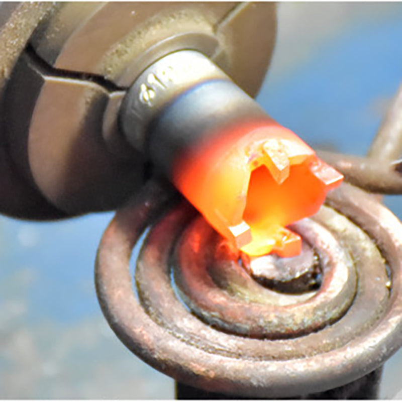 Gatzaagset voor metalen gaten met hardmetalen tandtips