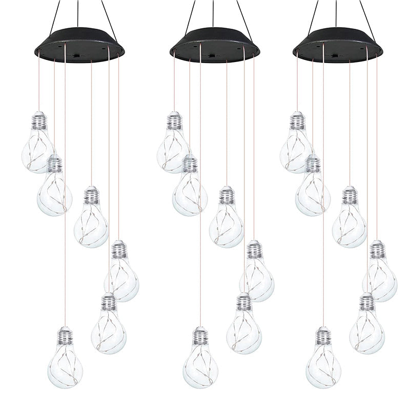 Kleurrijk LED windklokkenspel op zonne-energie