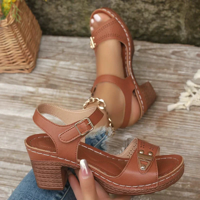 Sandalen met hoge hakken voor dames
