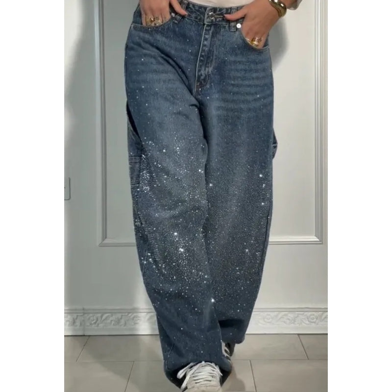 🌟Damesjeans met losse strass