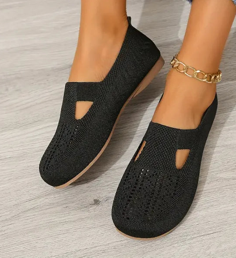 Vrouwen Wandelen Comfortabele Ademend Knit Flats Schoenen