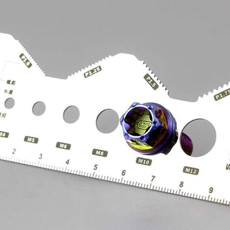 Stainless Steel Double-Sided Bolt Gauge Card