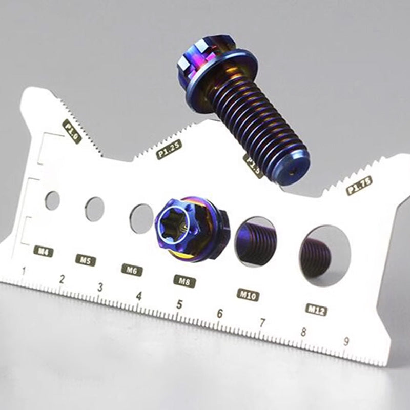 Stainless Steel Double-Sided Bolt Gauge Card