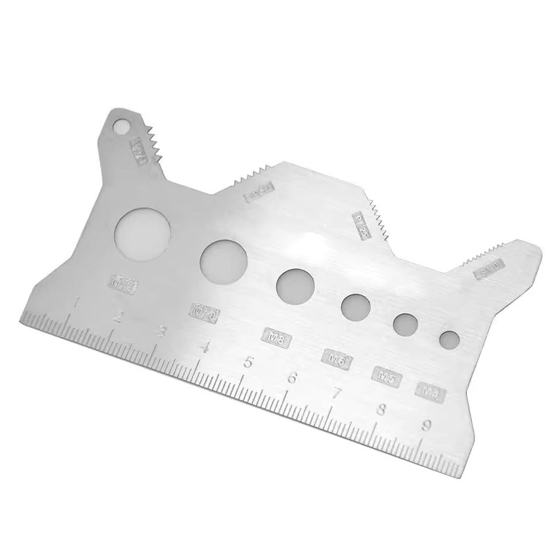 Stainless Steel Double-Sided Bolt Gauge Card